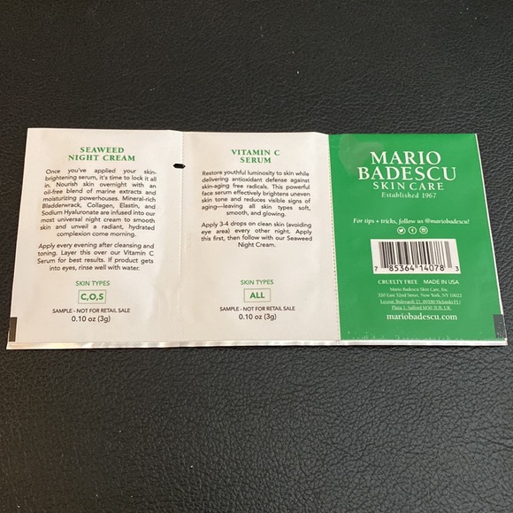NIB Clarins and Mario Badescu gift set 9 clarins + MB wake up glowing + pouch - Picture 8 of 14